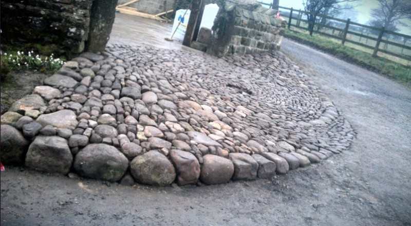 Cobble driveway