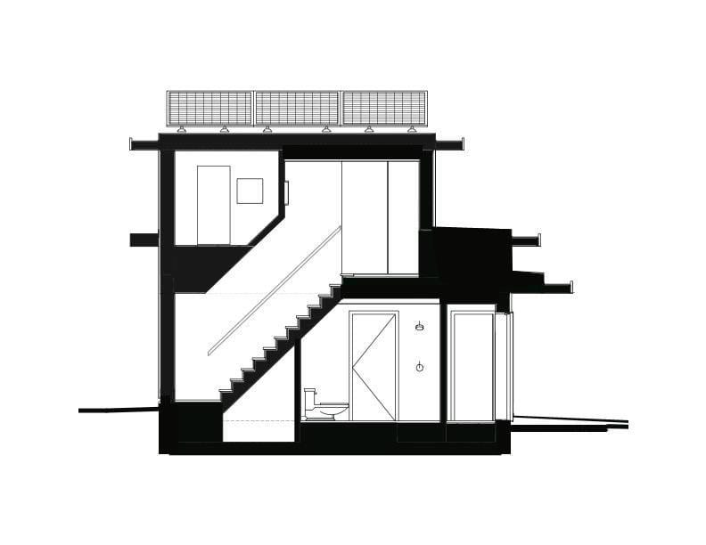 57th & Vivian - 'Net Zero' Solar Laneway House Section