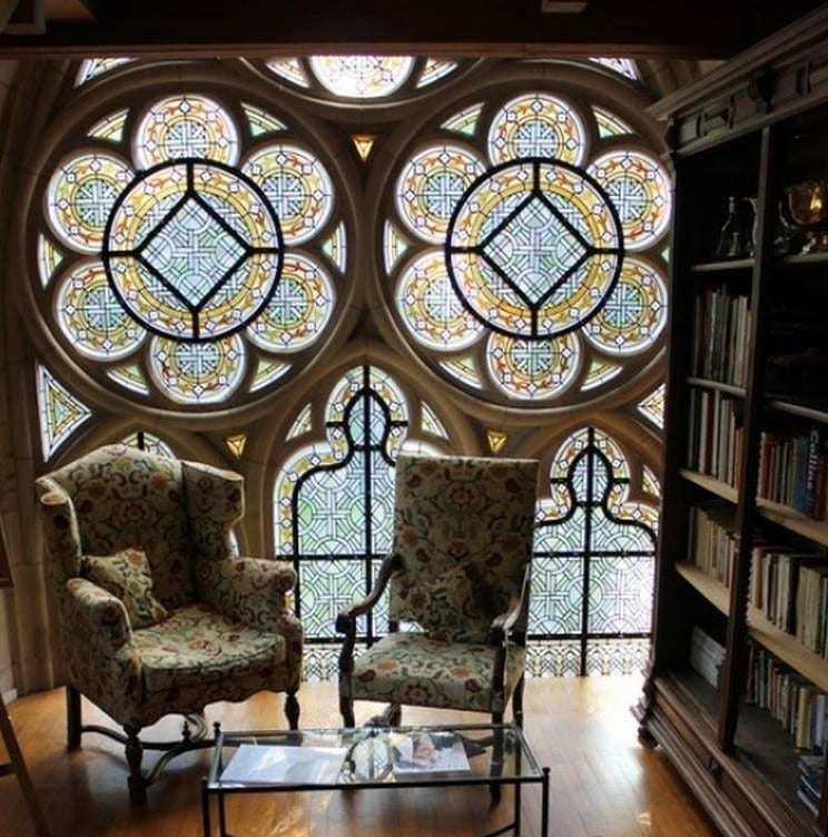 How lovely is this? Is there a room in your house where you could use a stained glass window?
