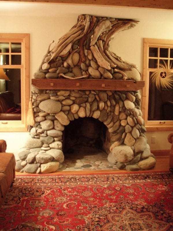 Stone Fire Place - Eckerman Studios