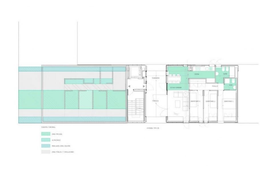 Public housing in Carabanchel - Madrid, Spain - 3d Type