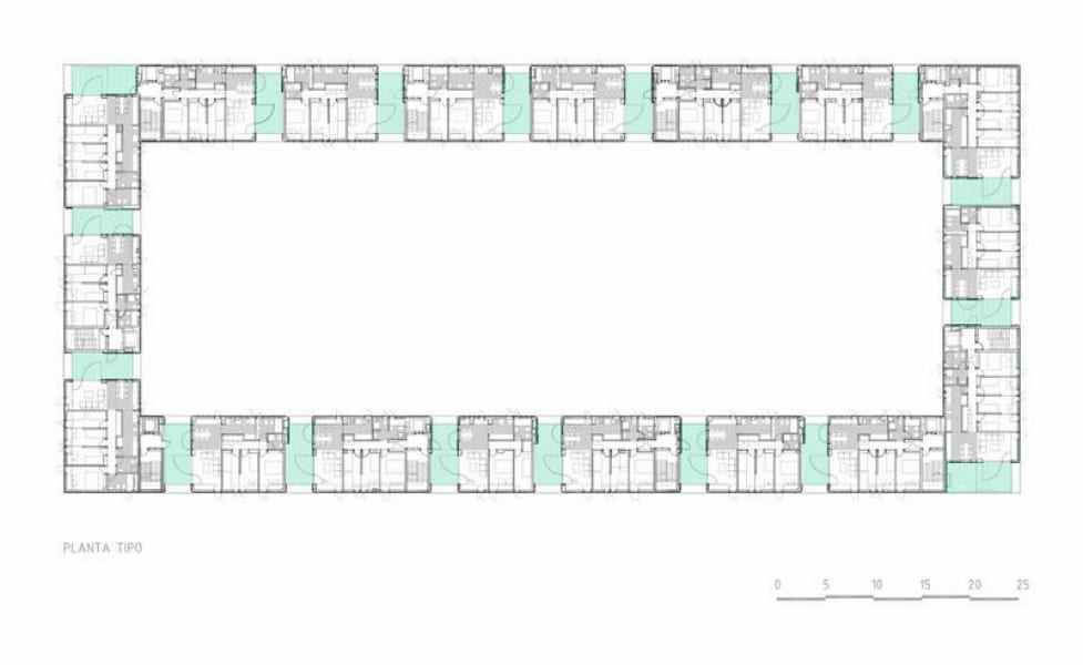 Public housing in Carabanchel - Madrid, Spain - Type Floor Plan