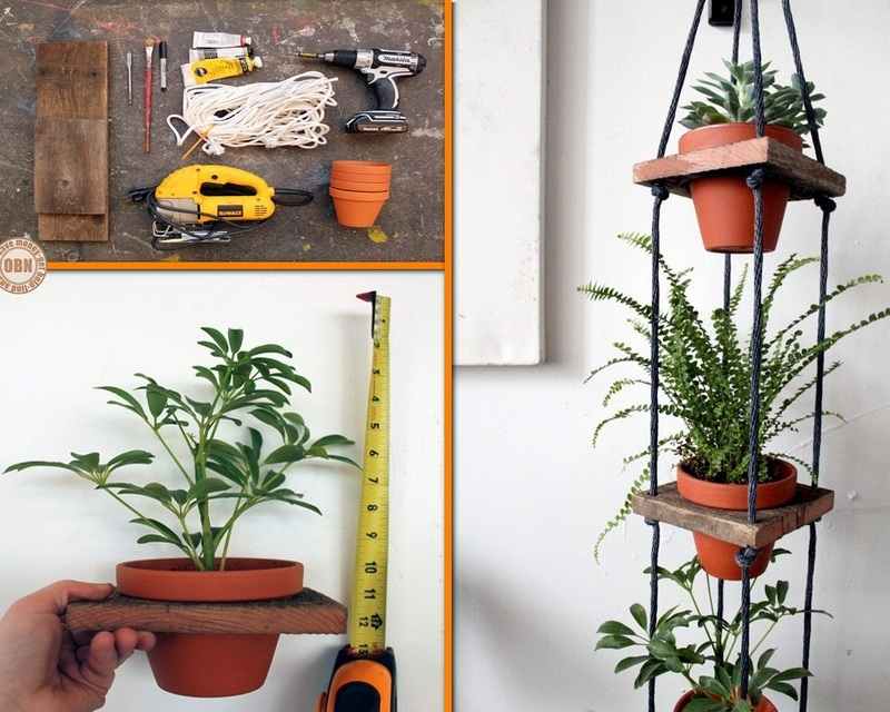 OBNDIY Tiered Hanging Pots