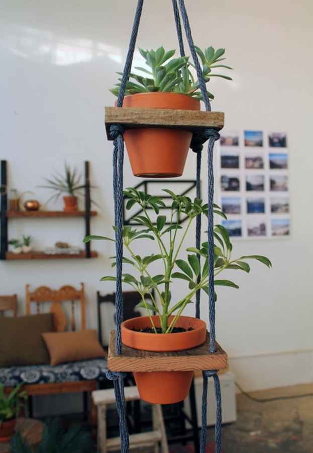 DIY Tiered Hanging Pots