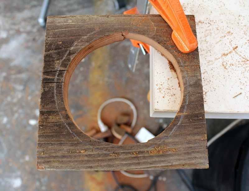 DIY Tiered Hanging Pots - Drilled Hole