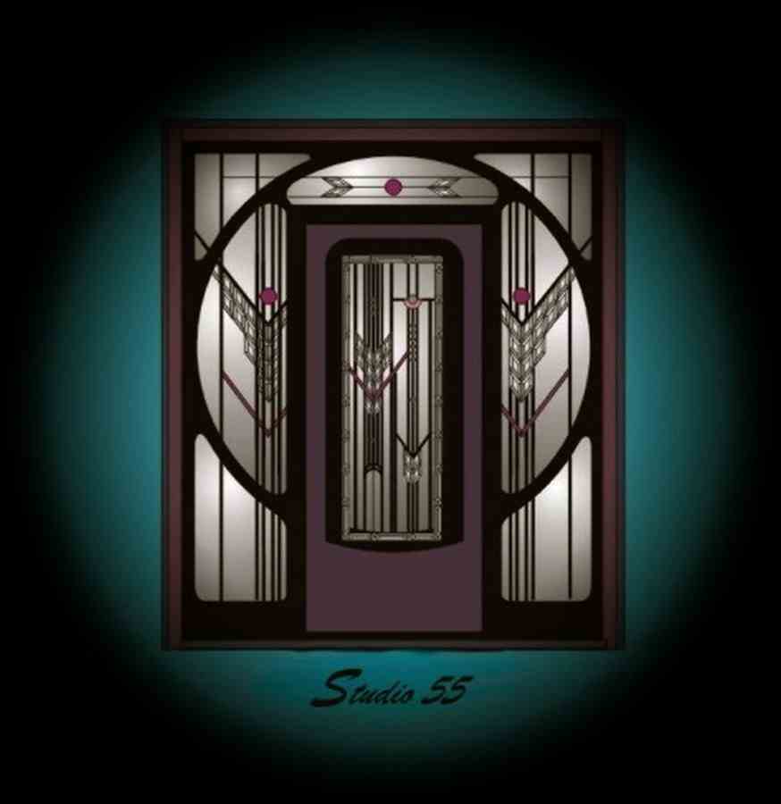 Arts & Crafts Door with Circular surround - Designed on Corel.