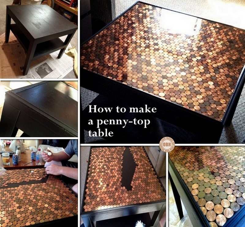 Attractive Penny Top Coffee Table: Satisfying 7-Step Project