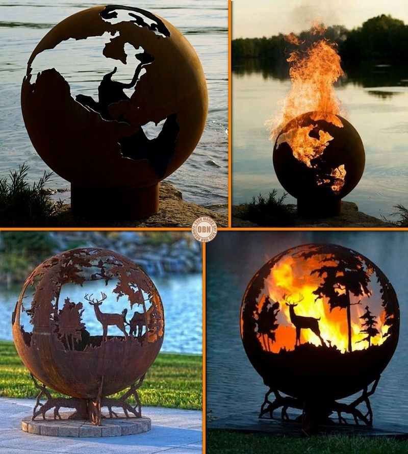 OBN Artistic Sphere Fire Pit