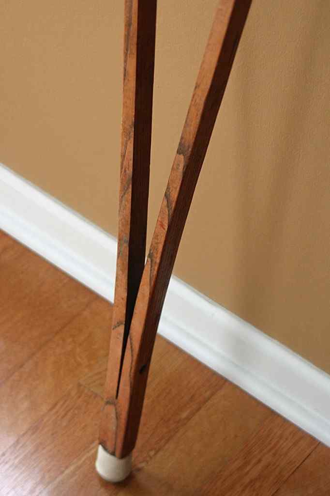 DIY Vintage Crutches Shelf