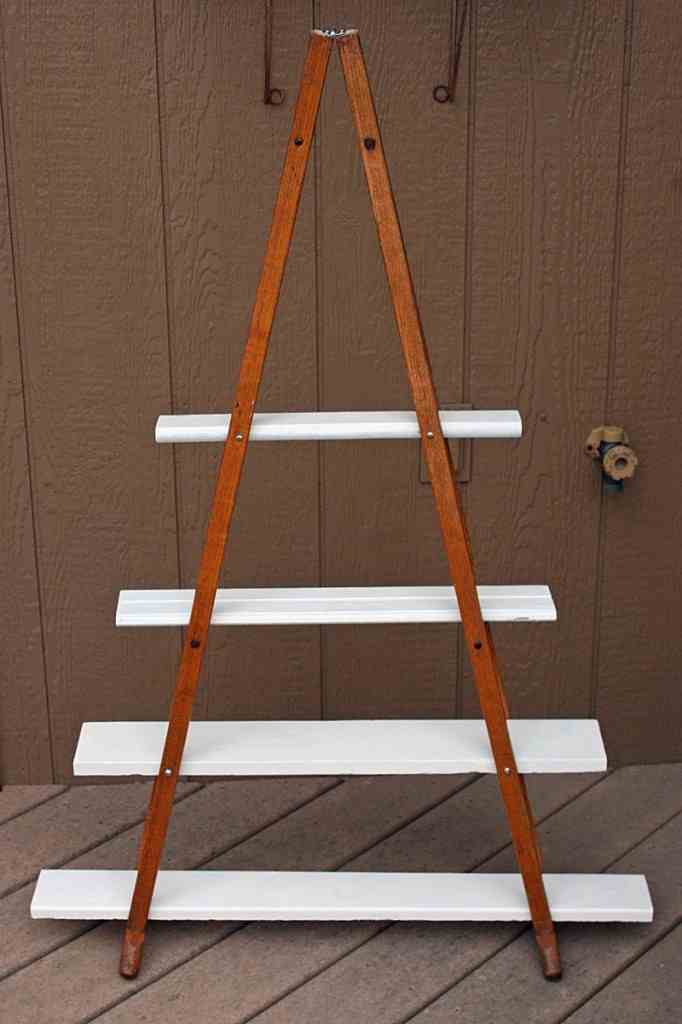 DIY Vintage Crutches Shelf
