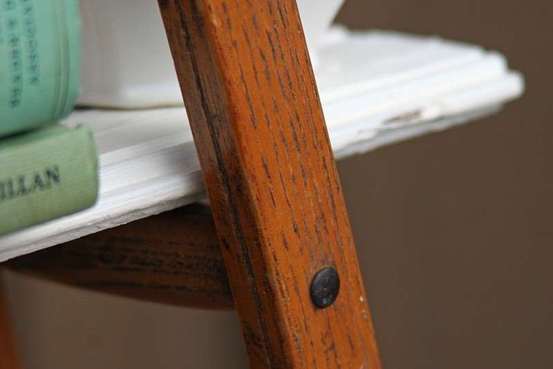 DIY Vintage Crutches Shelf
