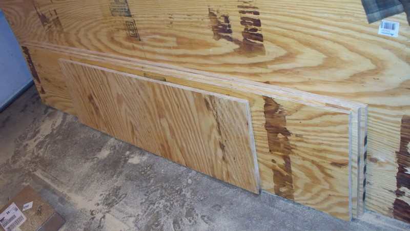 DIY Canned Food Cabinet - Cutting the plywood