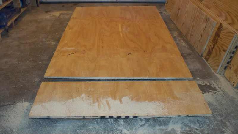 DIY Canned Food Cabinet - Cutting the plywood