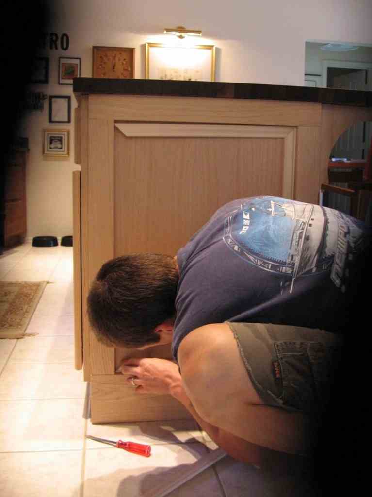 DIY Kitchen Island Cabinet - Add more trim