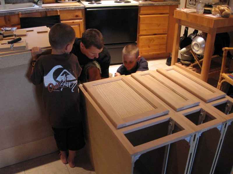 DIY Kitchen Island Cabinet - Fitting together and screwed