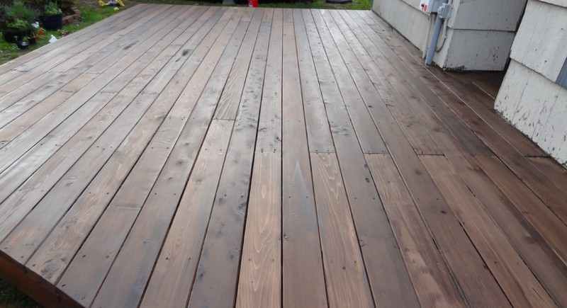 DIY Platform Deck - Staining