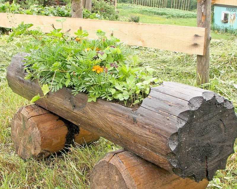 Hollowed Log Planter - Goods Home Design