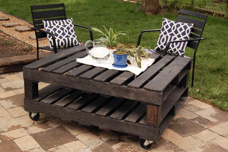 Outdoor Pallet Table DIY - joy ever after