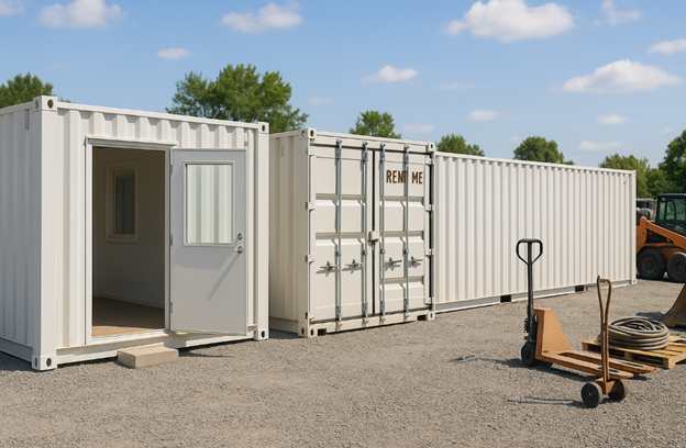 It's often more economical to rent a storage container when building.