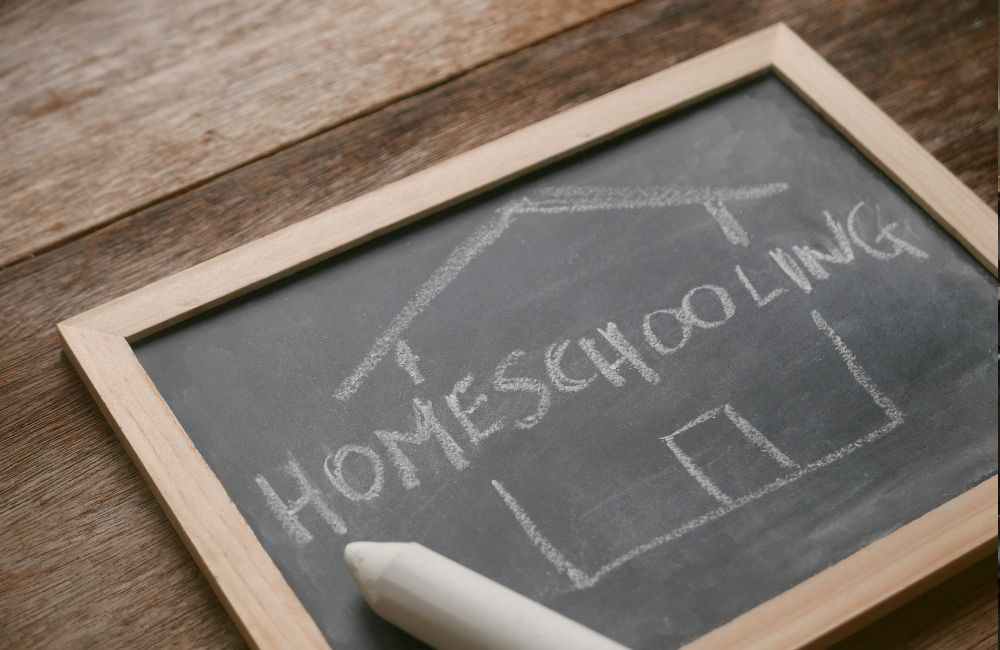 An image of a black board for an article about creating spaces for homeschool programs.