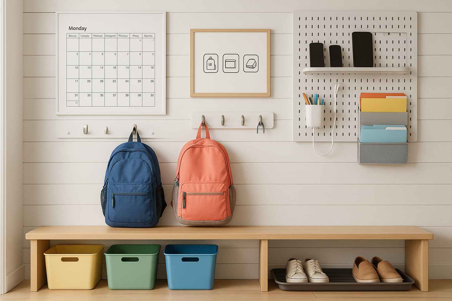 An image of a school-day ready zone.